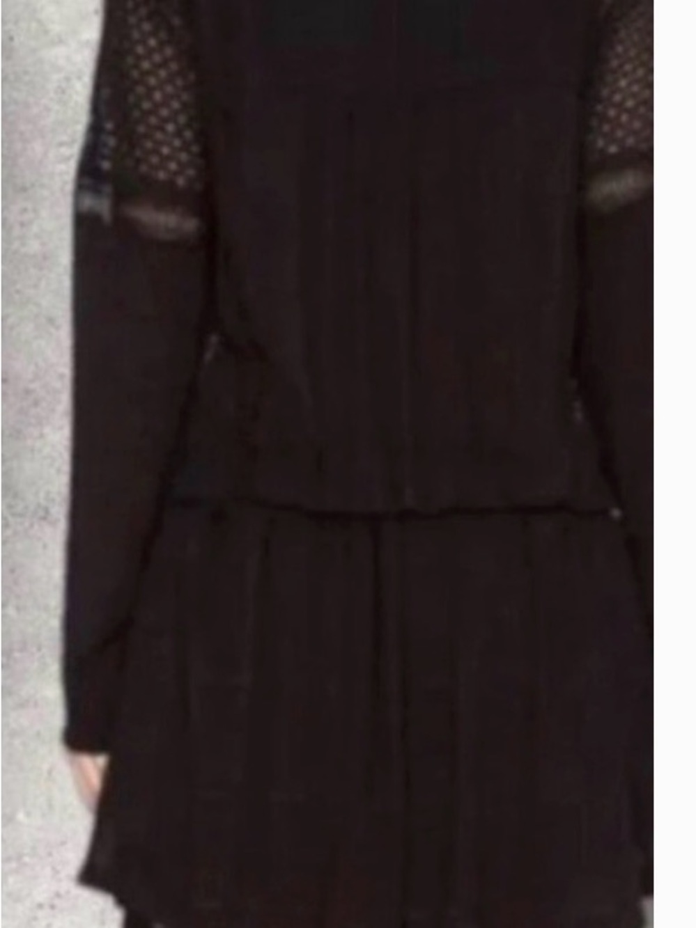 Free People Black Mini Dress with Crochet Trim - Picture 3 of 6